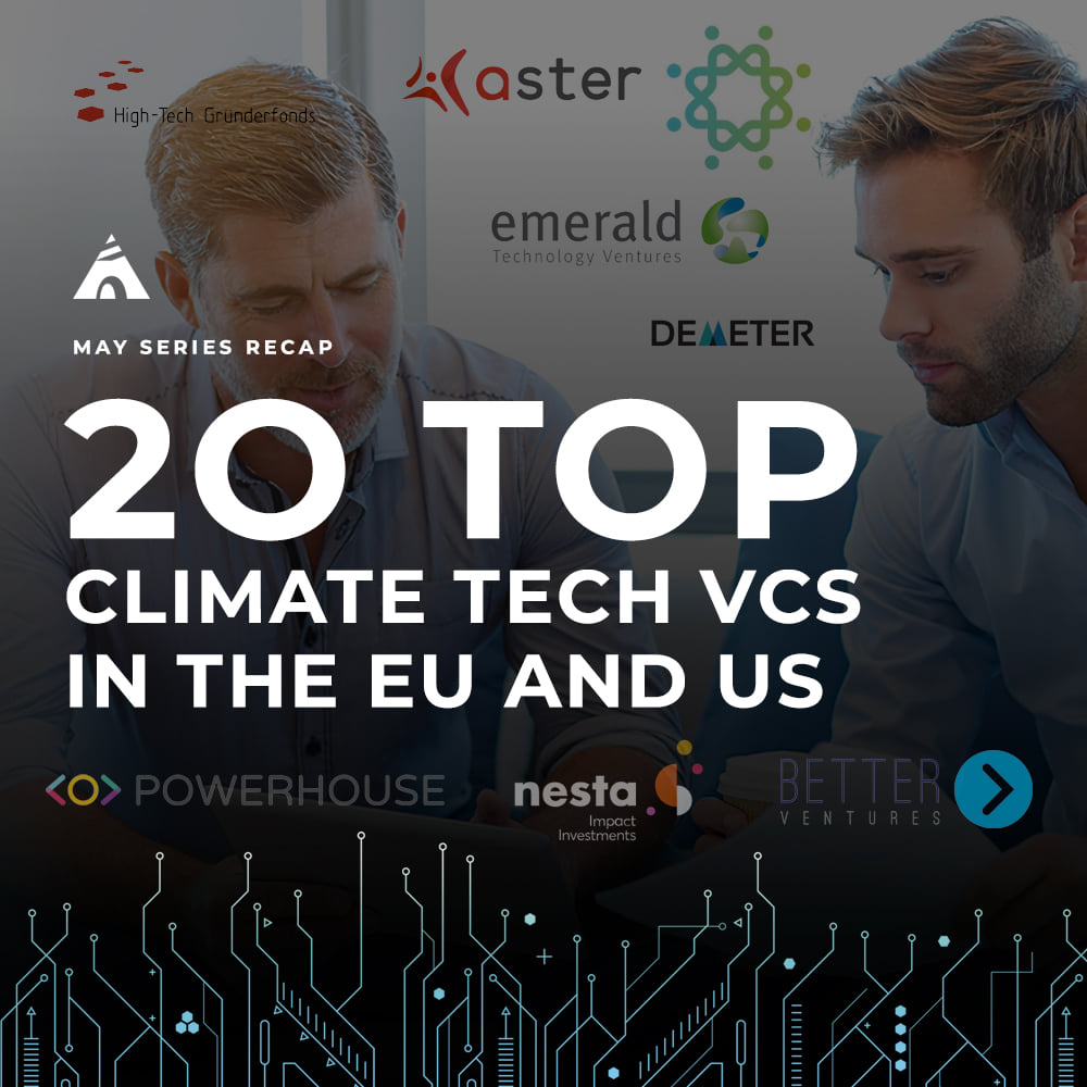 20 top VCs US EU Part 1 how to get started in climate tech: accelerate