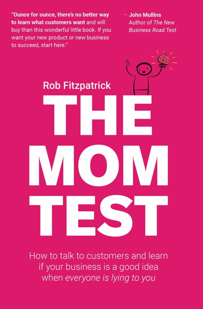 The Mom Test Rob Fitzpatrick - how to get started in climate tech: learn - climate tech books for founders