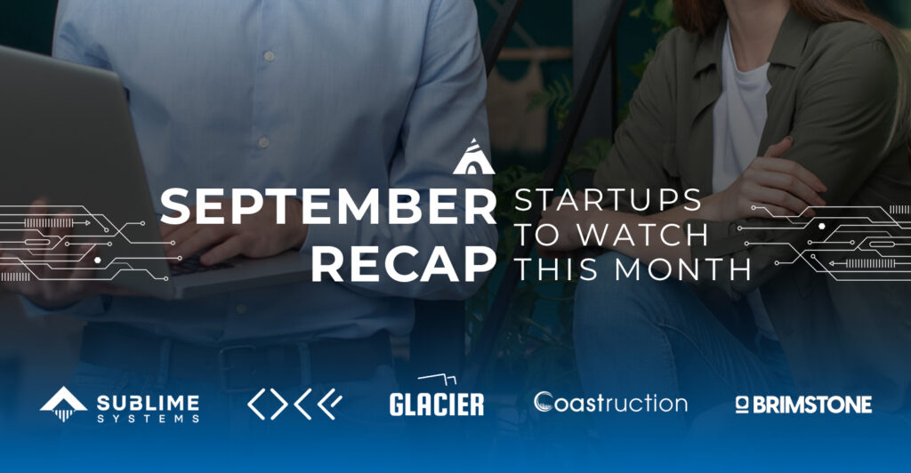 September recap with logos of startups we have featured
