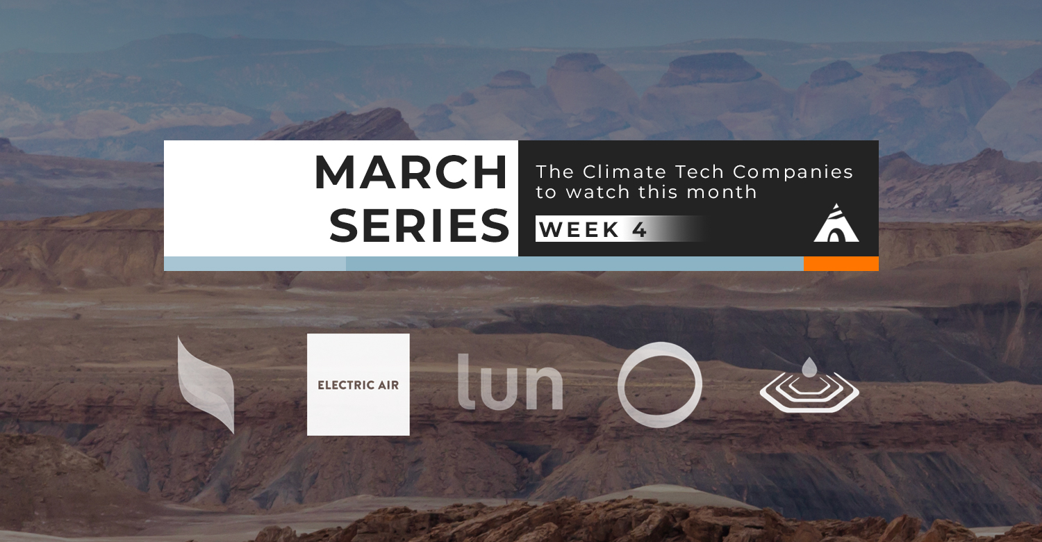 Five climate tech startups to watch and their logos
