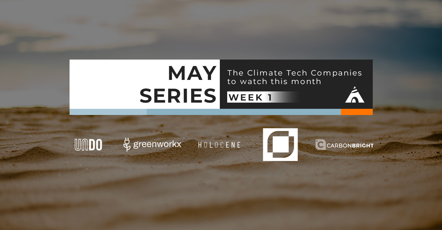 climate tech startups to watch May week 1 and their logos